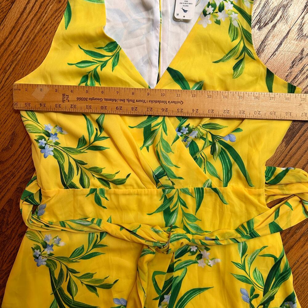 Tommy Bahama Floral Glow Sleeveless Maxi Dress Toucan Yellow Size 8 NWT - Picture 11 of 12